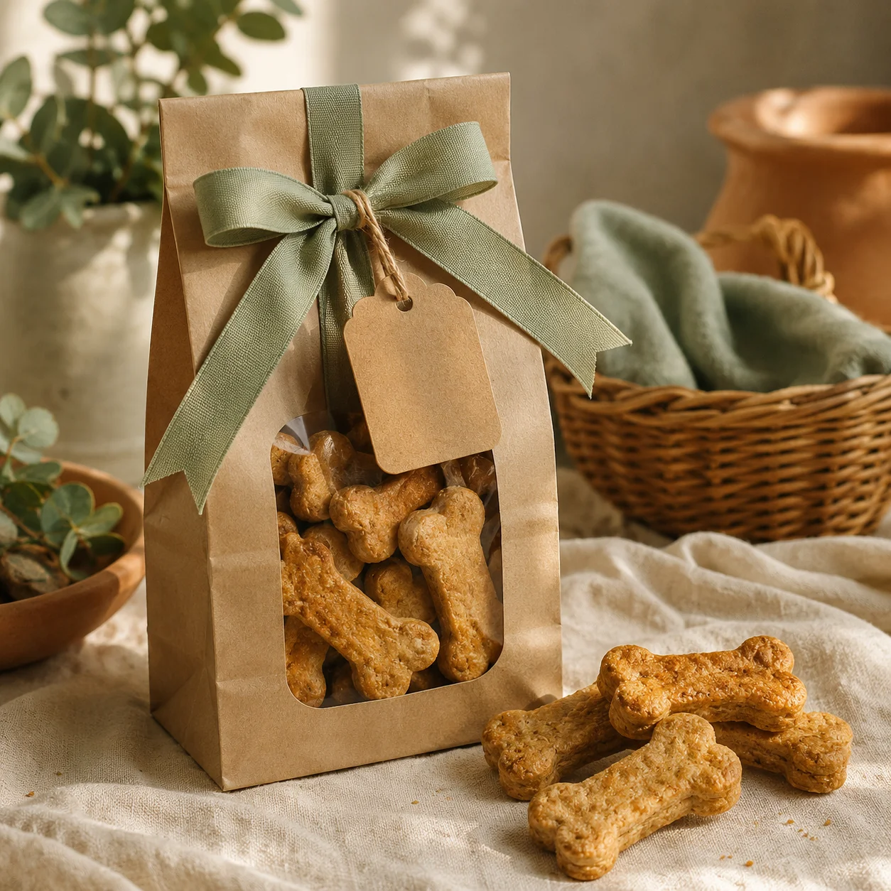 Bolsa de galletas caseras para perros